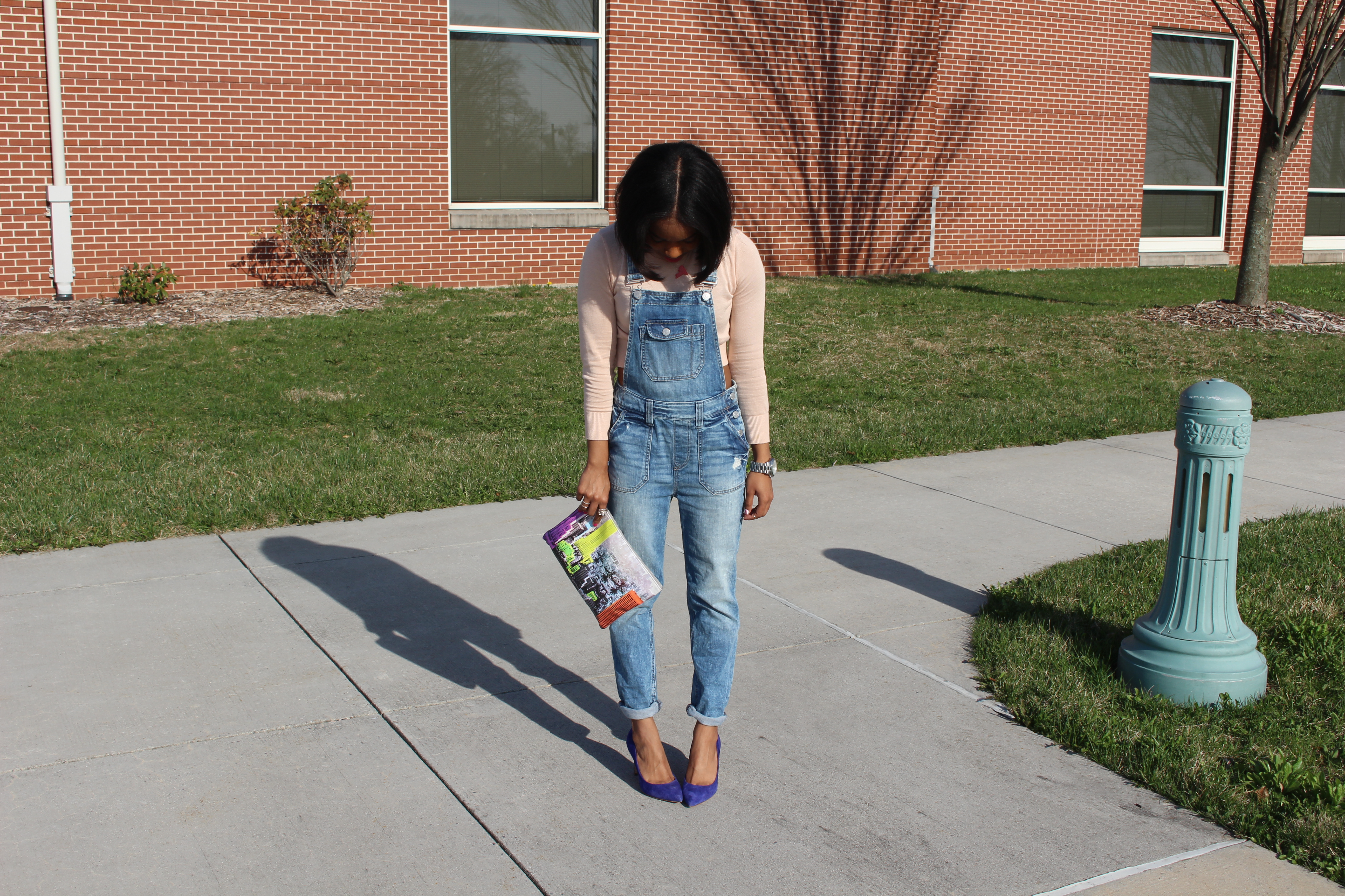 bloggers wearing overalls