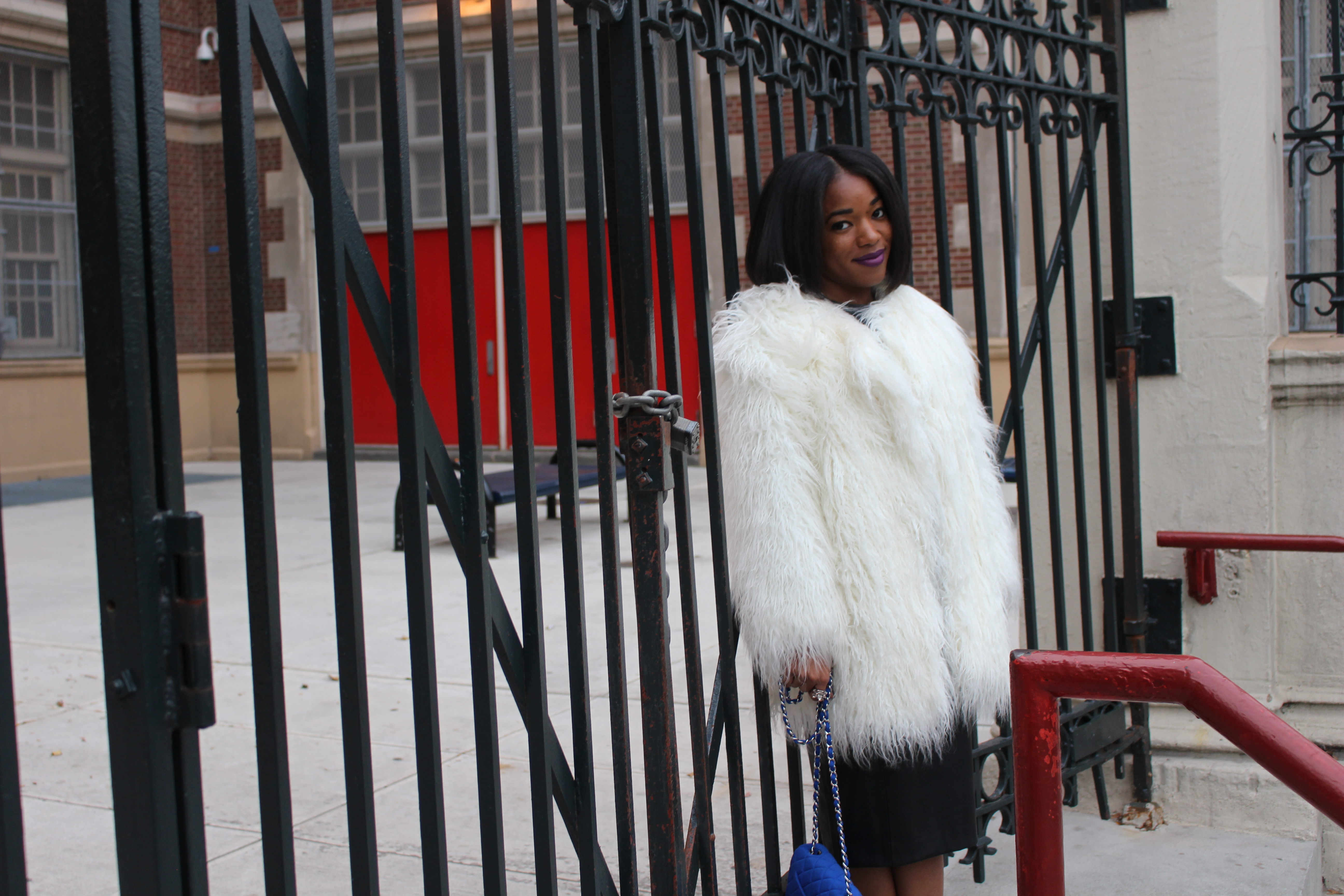 How to wear H&M'S faux fur coat